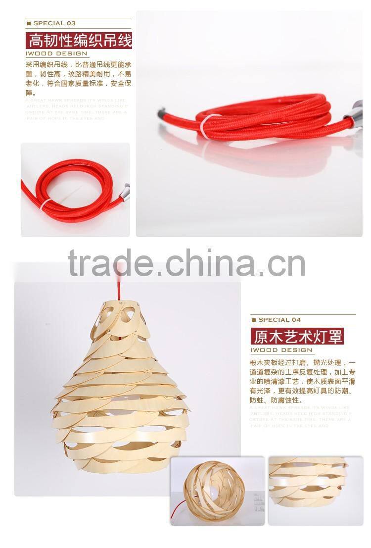 LED pendant light JK-8005B-30 wooden lamp modern pendant light for home sigle pendant