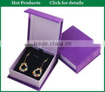 Custom shape velvet earring case with metal snap