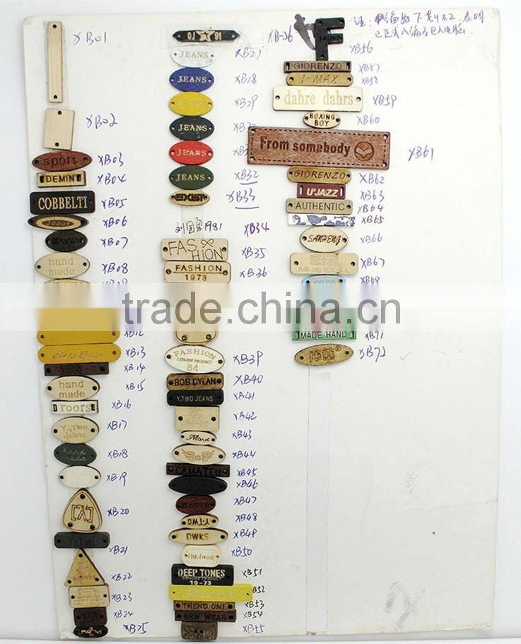 Sedex Audited Factory 2 Pillar Oval Shape Sew-on Wooden Badges For garment