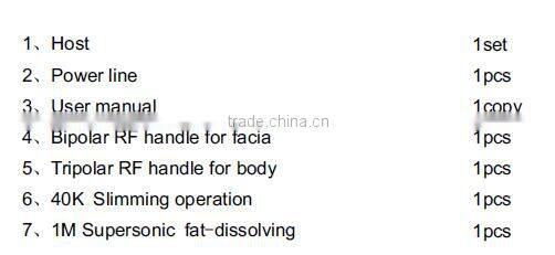 Professional 4 in 1 new 1M/40KHz ultra lipo cavitation rf equipment for slimming