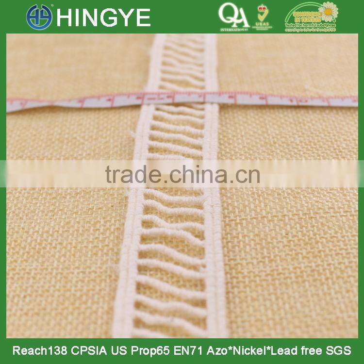 Hot selling off white 100% cotton ladder lace for clothing decoration H1551-3