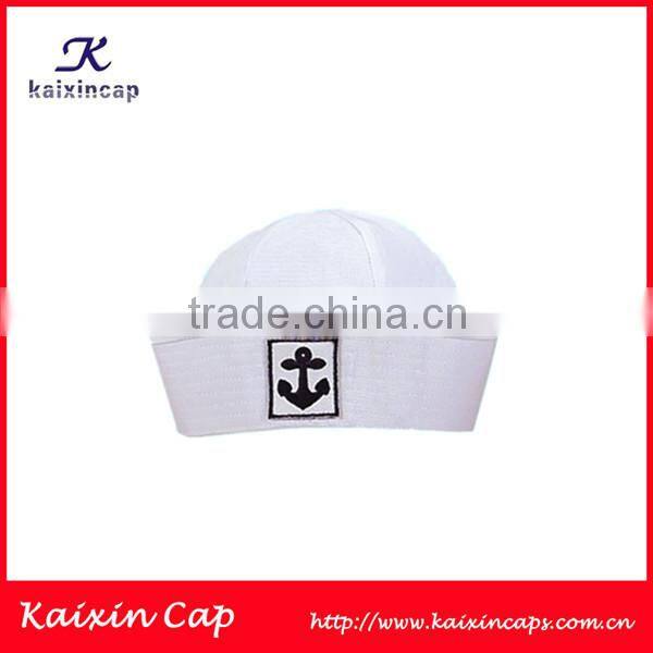 OEM white cotton sailor hat/caps print logo sailor hats