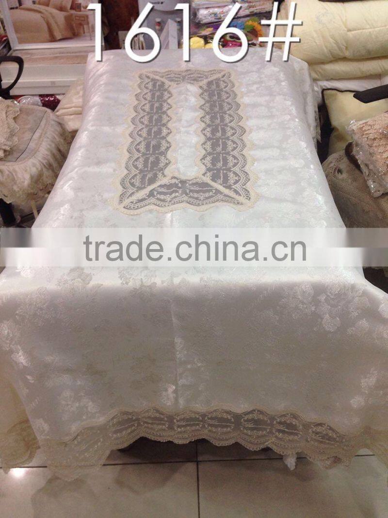 Polester Jacquard Tablecloth with competitive price