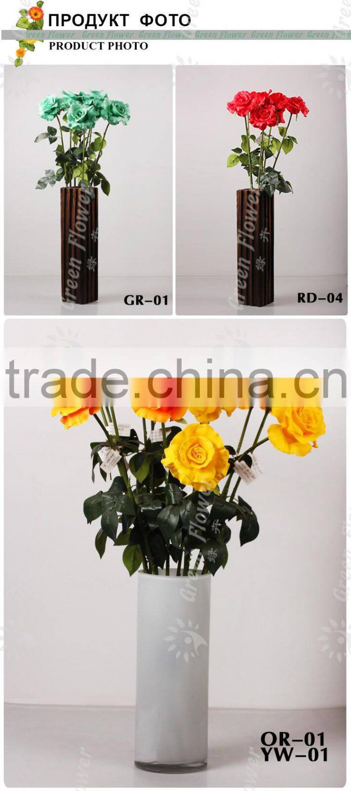 Greenflower 2016 Wholesale handscrafts Real Touch Latex PU China Artificial Flowers Big Rose for wedding decoration occation