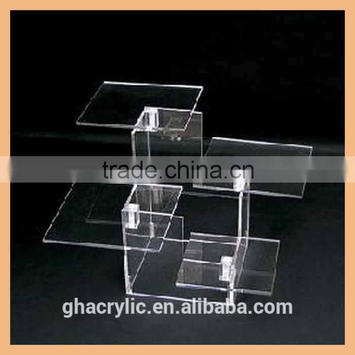 yellow color advertising equipment acrylic display rack for advertising rack