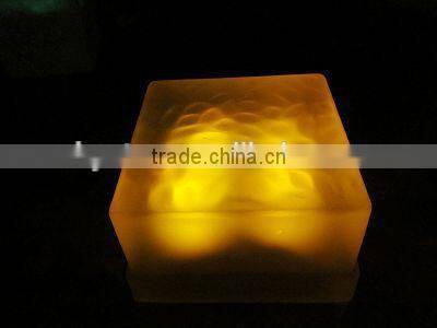 Glass Solar Brick Light with white color, solar garden light