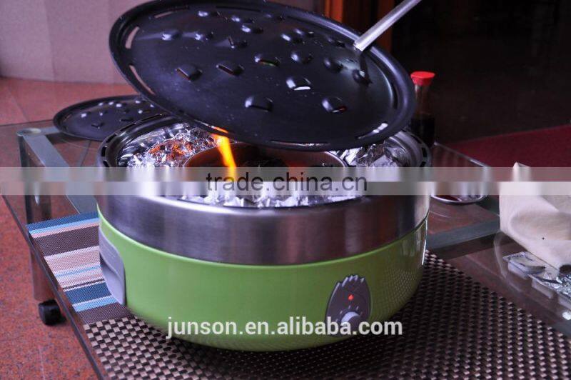 Non stick smokeless bbq charcoal grill