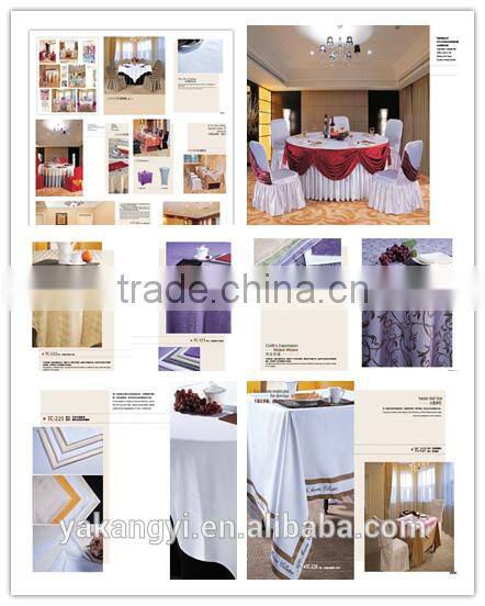 Luxury pure white/red colour wedding decoration chair covers and table covers
