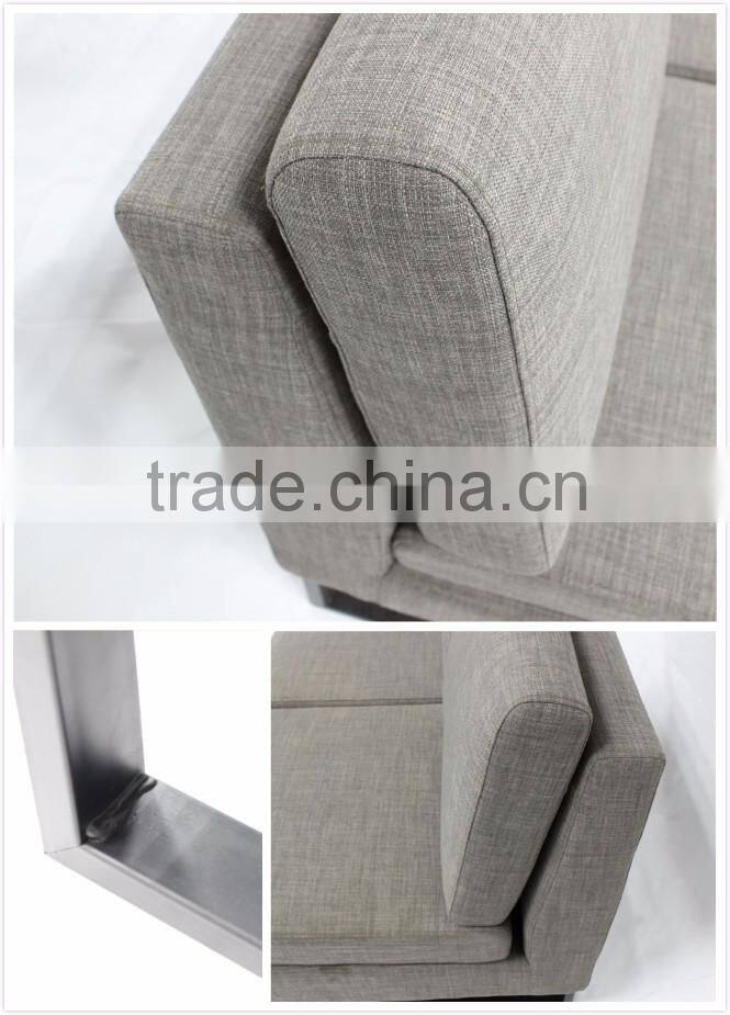 High quality modern fabric metal frame sofa