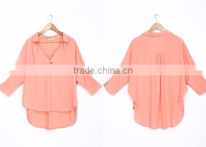 New Fashion Batwing Sleeve Chiffon Top For Girls In 2016