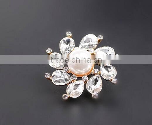 >< BEST SELLING pearl Rhinestone flower earring/