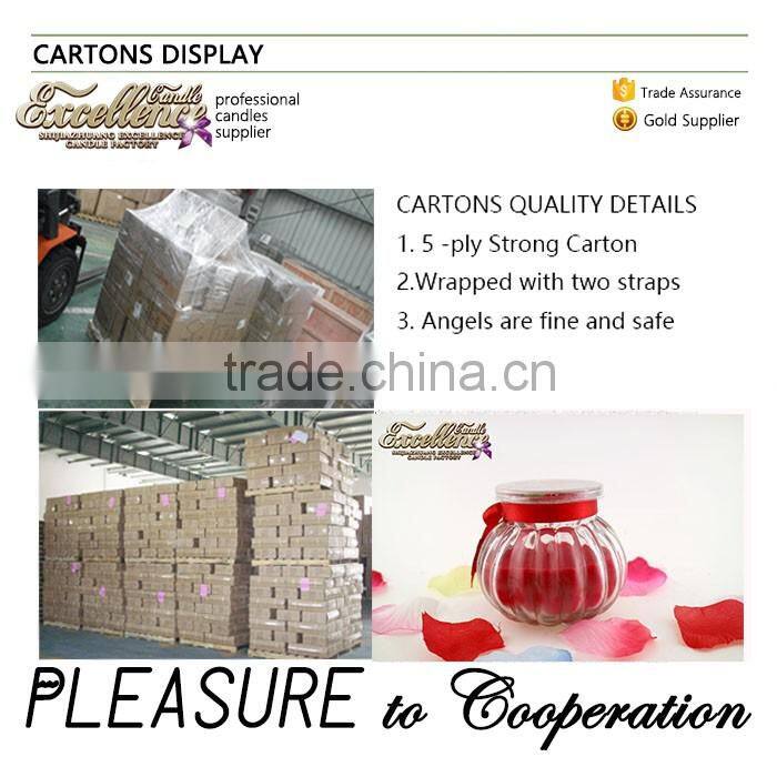 unique and cheap scented candles in pumpkin glass jar for home decoration