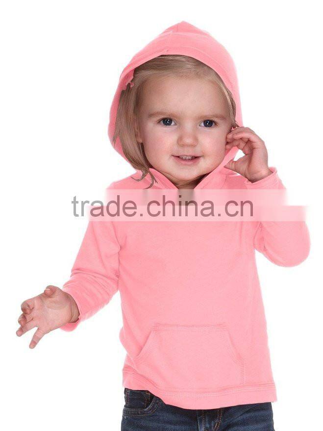 LuoQi OEM Fancy Design Baby hoodie/100% Cotton Long Sleeve Pullover/Custom Wholesale Children Plain Hoodies For Kids