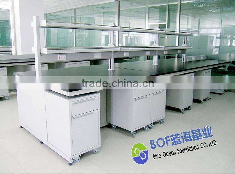 Steel laboratory furniture stainless steel centre table dental lab table