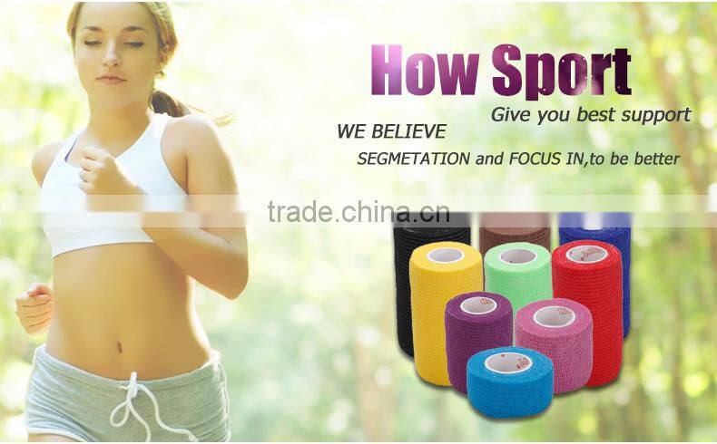 Vet Adhesive Nonwoven Colored Elastic Compression Cohesive Bandage