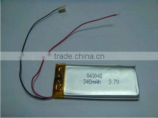 042048 Li polymer Rechargeble battery 3.7v 340mah