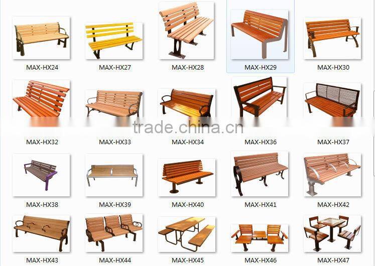 outdoor 3-seater composite park bench wpc
