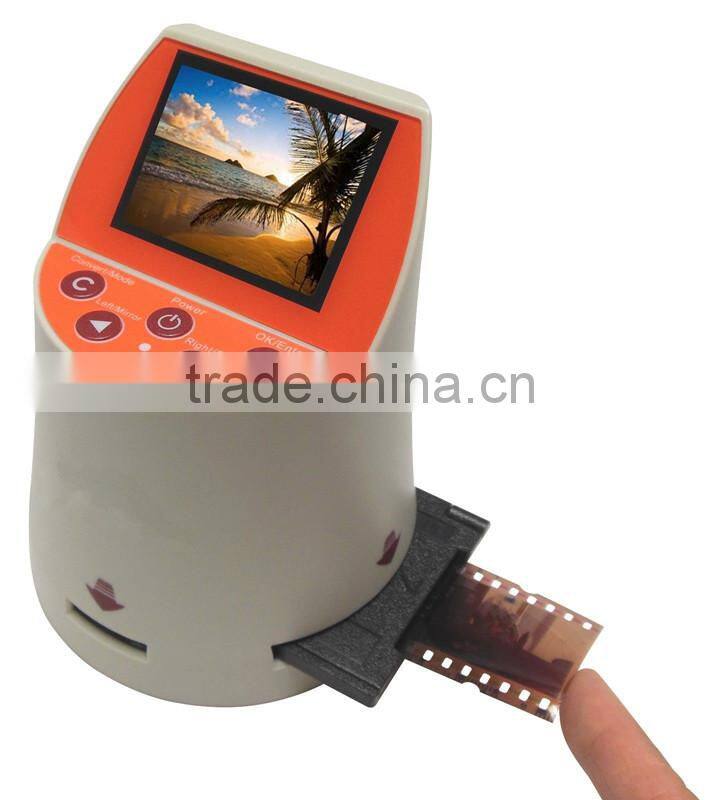 14MP Stand-alone high resolution film scanner 2.4" color screen 7-in-1 films supported film scanner