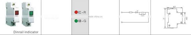 G45N-D CNGAD red or green dinrial indicator with light