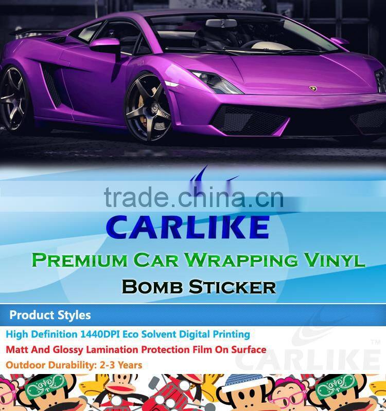 HD-108 CARLIKE Air Bubble Free Durable Bomb Sticker Car Body Wrap Sticker
