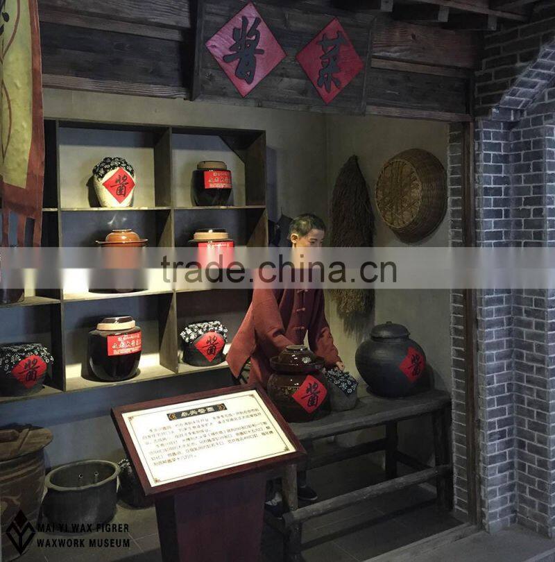 lifelike museum wax statues for display