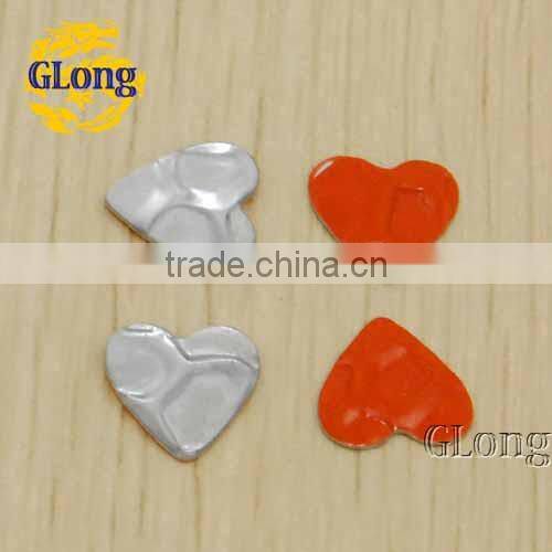 10mm Hot Fix heart-shaped Mix Color Aluminum DIY for clothing bag shoe phone Accessories Free Shipping #GT109-10ATP(Mix-s)