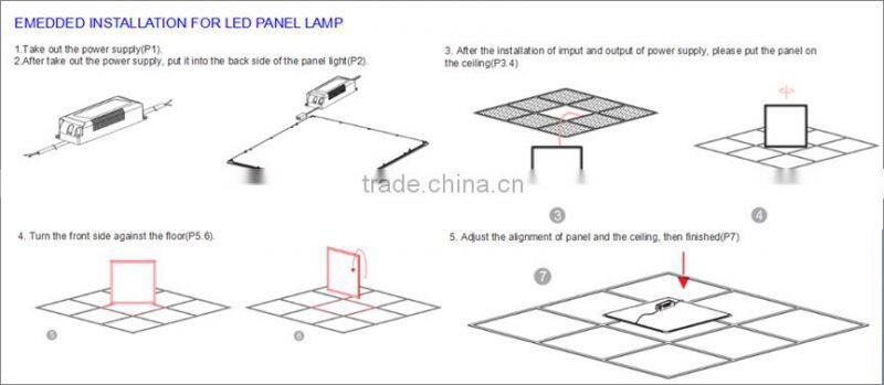 300x300 LED Panel Light LED Recessed Ceiling light IP44 Rated for Hall