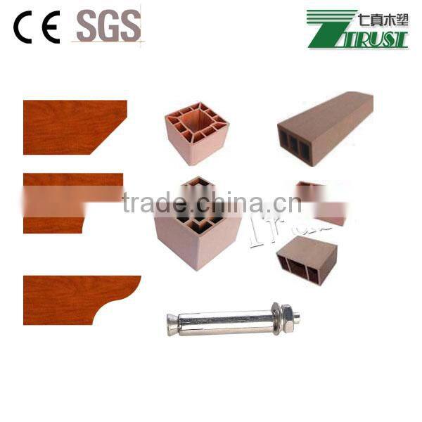 outdoor Anti-UV Wood Plastic Composite pergola with steel insert, beautiful beam corner