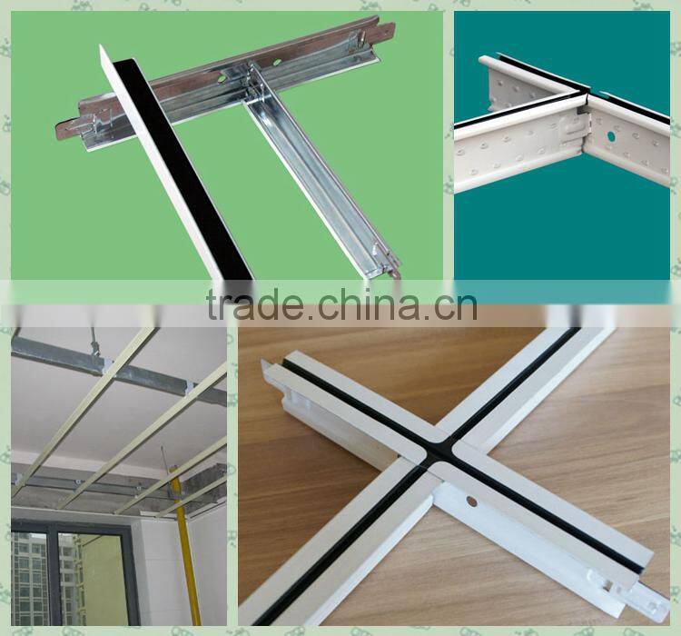 Black silhouette ceiling grids exposed system