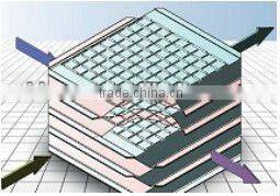 Efficiency up to 90% 0.12mm thickness flat aluminum foils crossflow plate heat exchanger