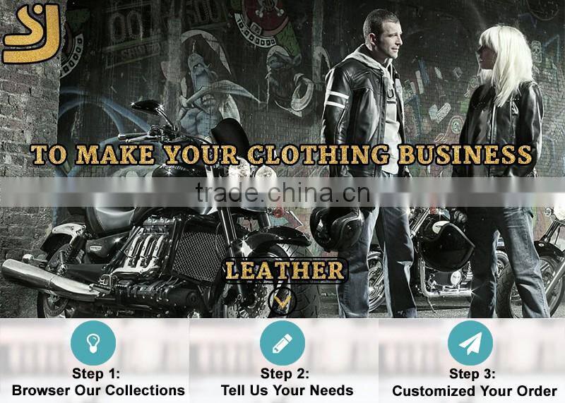 Woman black leather jacket