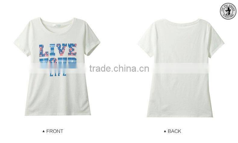 100% Cotton Custom Pattern Blank Tee shirt