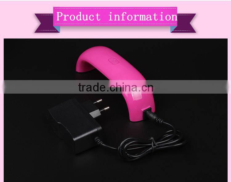 9w led rainbow lamp Portable mini nail phototherapy machine 30 s regular nail polish dryer