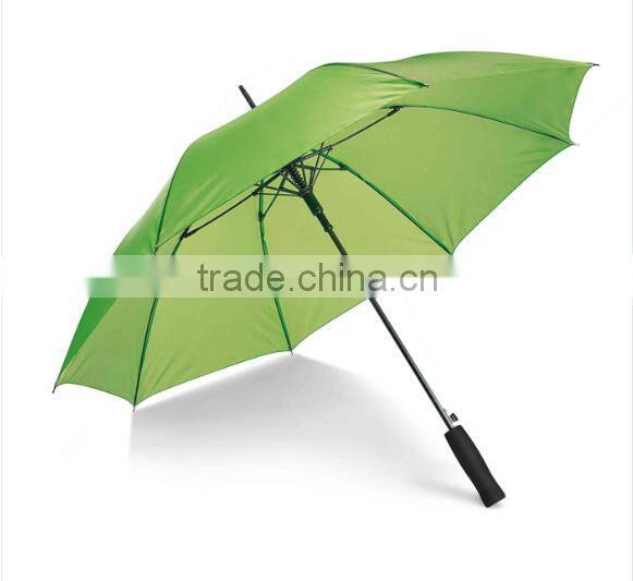 25INCH 16 rib auto open metal frame mono color umbrella Quality Umbrella with Black pastic Handle