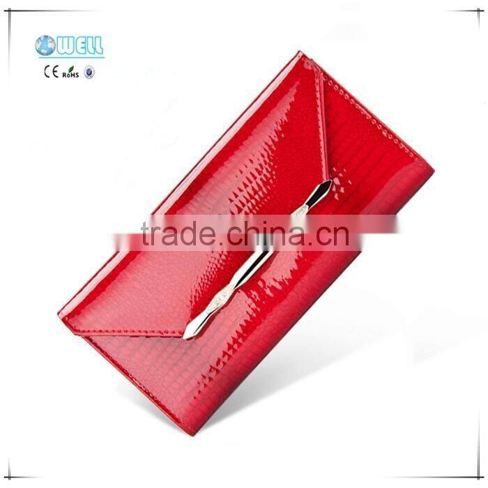 New arrival woman genuine leather wallet cowhide purse security ladies party clutches
