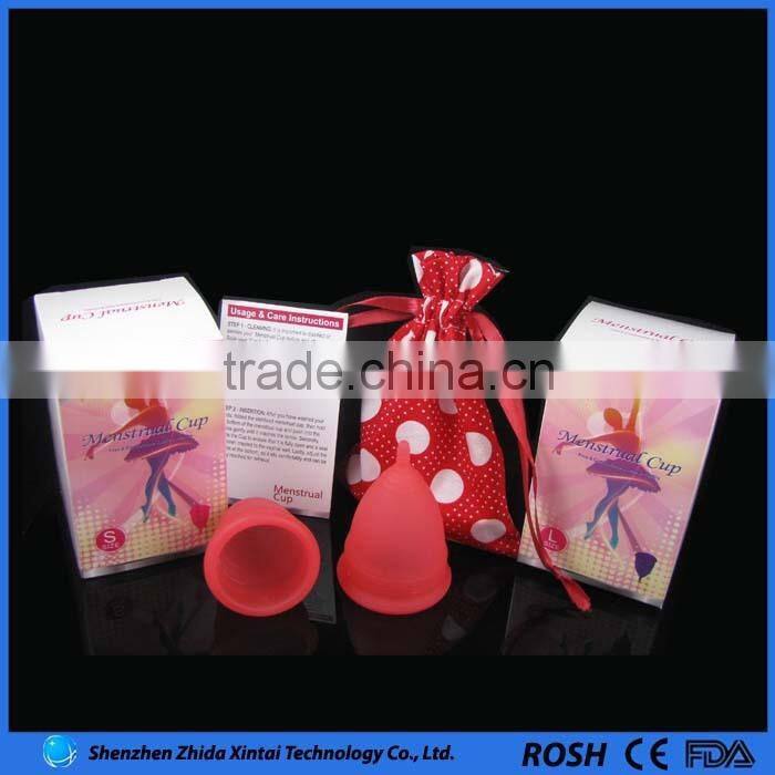 New 2016 Reusable Lady Cup, Hot Sale 100% Premium Quality Medical Silicone Menstruation Cup