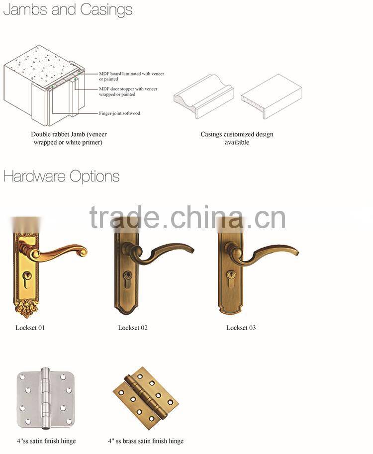 Cheap Arc Shape Swing opening 2 Panel Painted Interior Bedroom MDF Doors