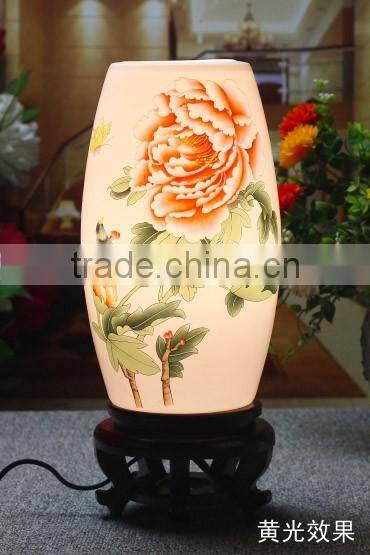 Wedding Gift Mother day's Gift valentines gift AntiqueTable Lamp Jingdezhen Ceramic Bamboo Craft Bedside LED E27 220v 110v