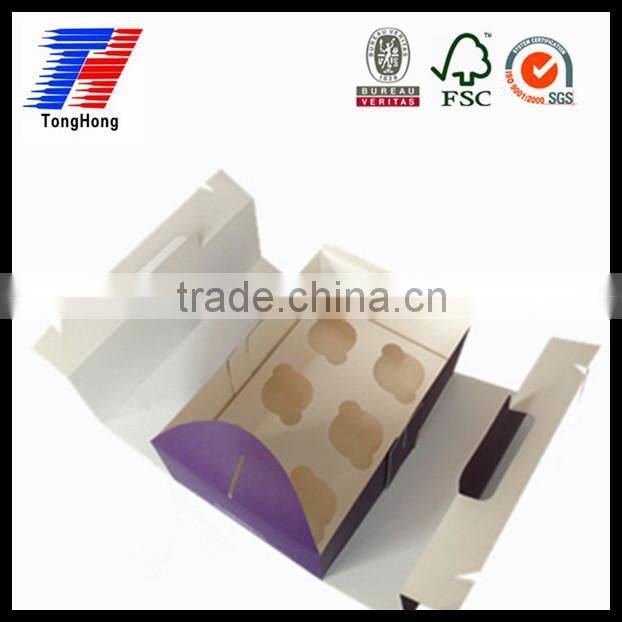 customized food grade paper cupcake box