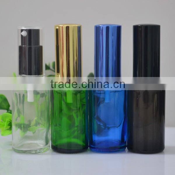 Free samples 30ml blue glass spray bottle for perfume wholesale