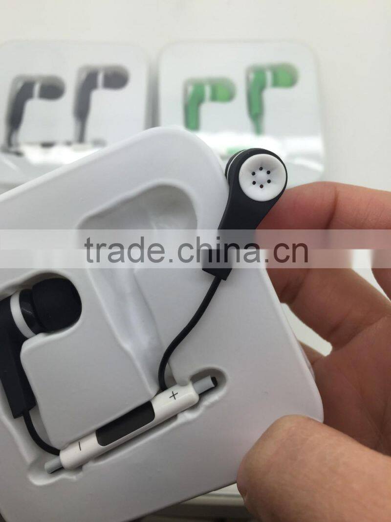 High quality private model earphone for samsung galaxy s7 for iphone 6s with Mic and Volume Control