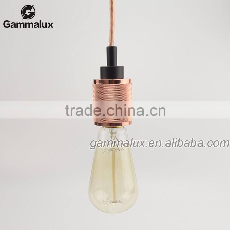 Vintage Lampholder E27 Listed Red Copper Lamp Holder Aluminium Bulb Socket