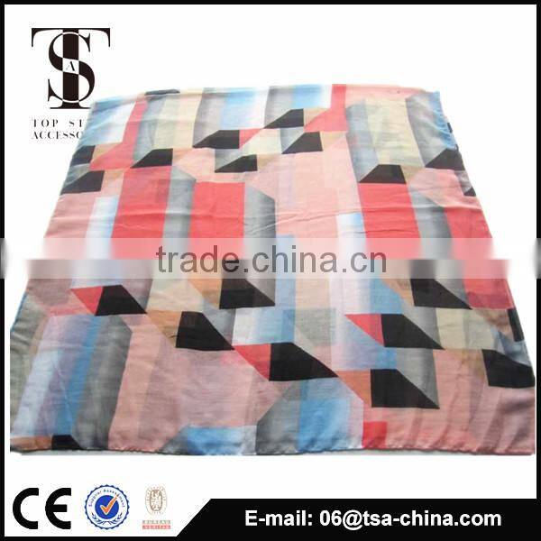 Geo patterns print fashion design spring and summer long scarf
