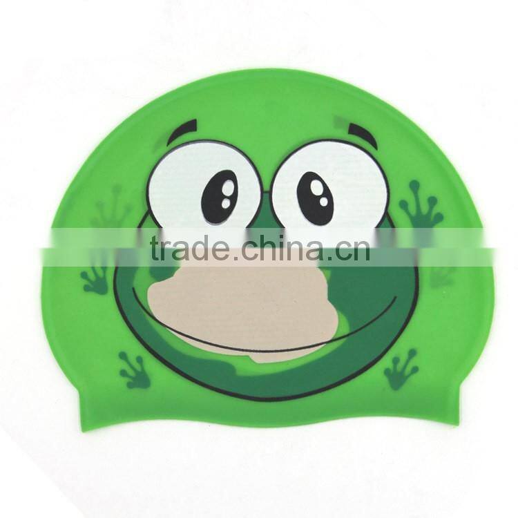 Summer Diving Promotional KID Swimming Cap, Animals printing swimming cap., Child silicon swimming cap