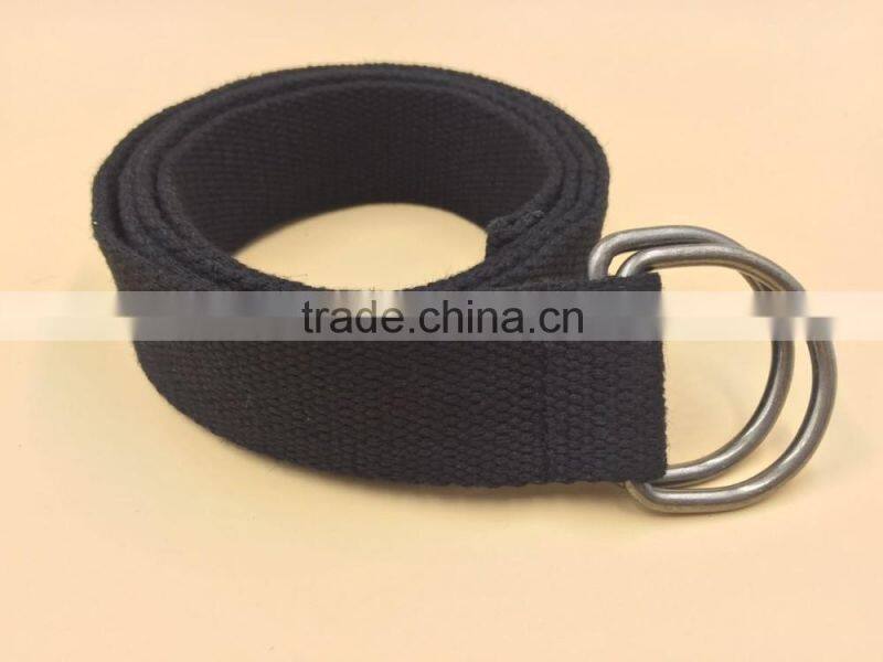 38mm Double D-Ring Buckle Webbing Fabric/Canvas Belt for men