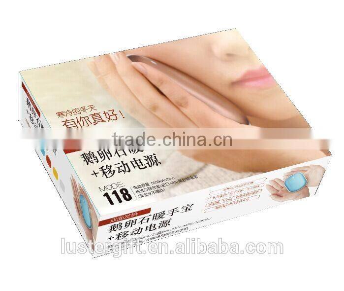 New hot products 5000mAh battery charger with hand warmer Li-polymer battery power bank