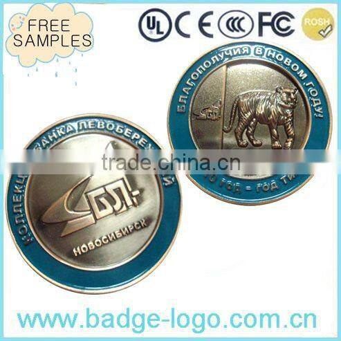 custom nickel bronze plating metal coin