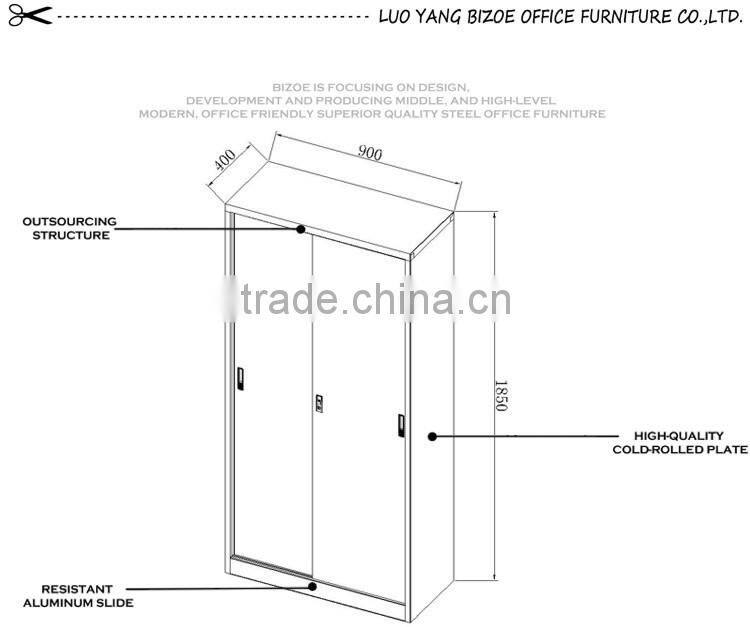 pvc shutter door office steel cupboard