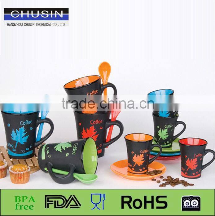 customized ceramic mug with handle in flower design