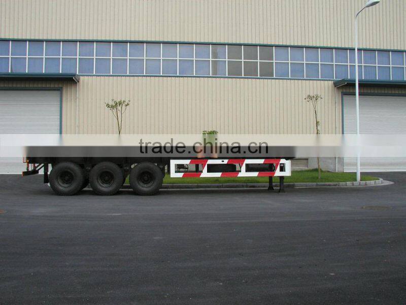 Shengrun factory best price tri-axle flatbed semi trailer 40Tons capacity for sale